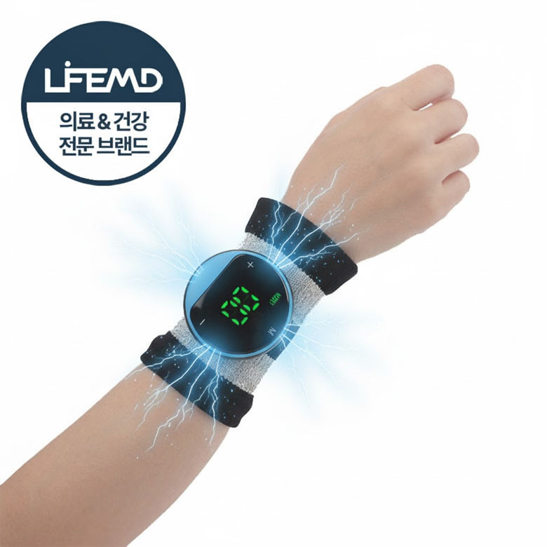 라이프엠디 tens+ems 저주파 손목 마사지기 스프레이 공병 포함 미세 전류 안마 마사지 무선 충전식 휴대용 맛사지기 18,800원