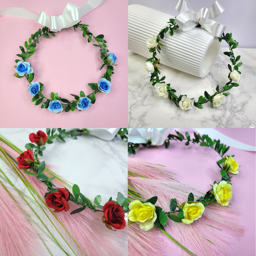 장미 화관 만들기 DIY 조화 플라워 로핑 머리띠 교육용 스냅샷 소품 셀프촬영 3,500원