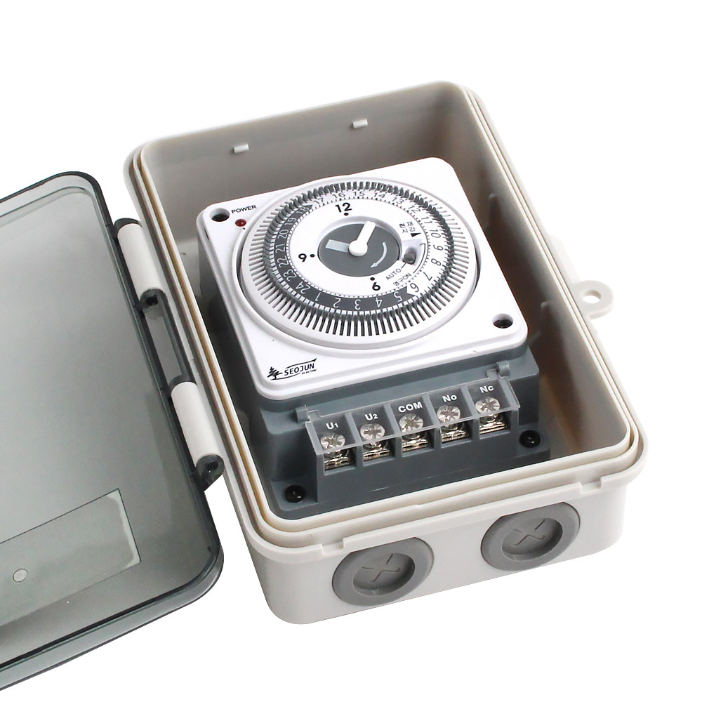 서준전기 SJP-S16 3W 타임 스위치 아날로그 간판 옥외용 IP45 타이머 콘센트 24,890원