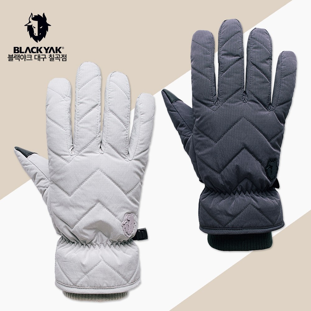 블랙야크 공용 겨울 등산 장갑 패딩 방한 글러브 따뜻한 기모 보아털 안감 손목 시보리 스마트폰 터치 기능 40,500원