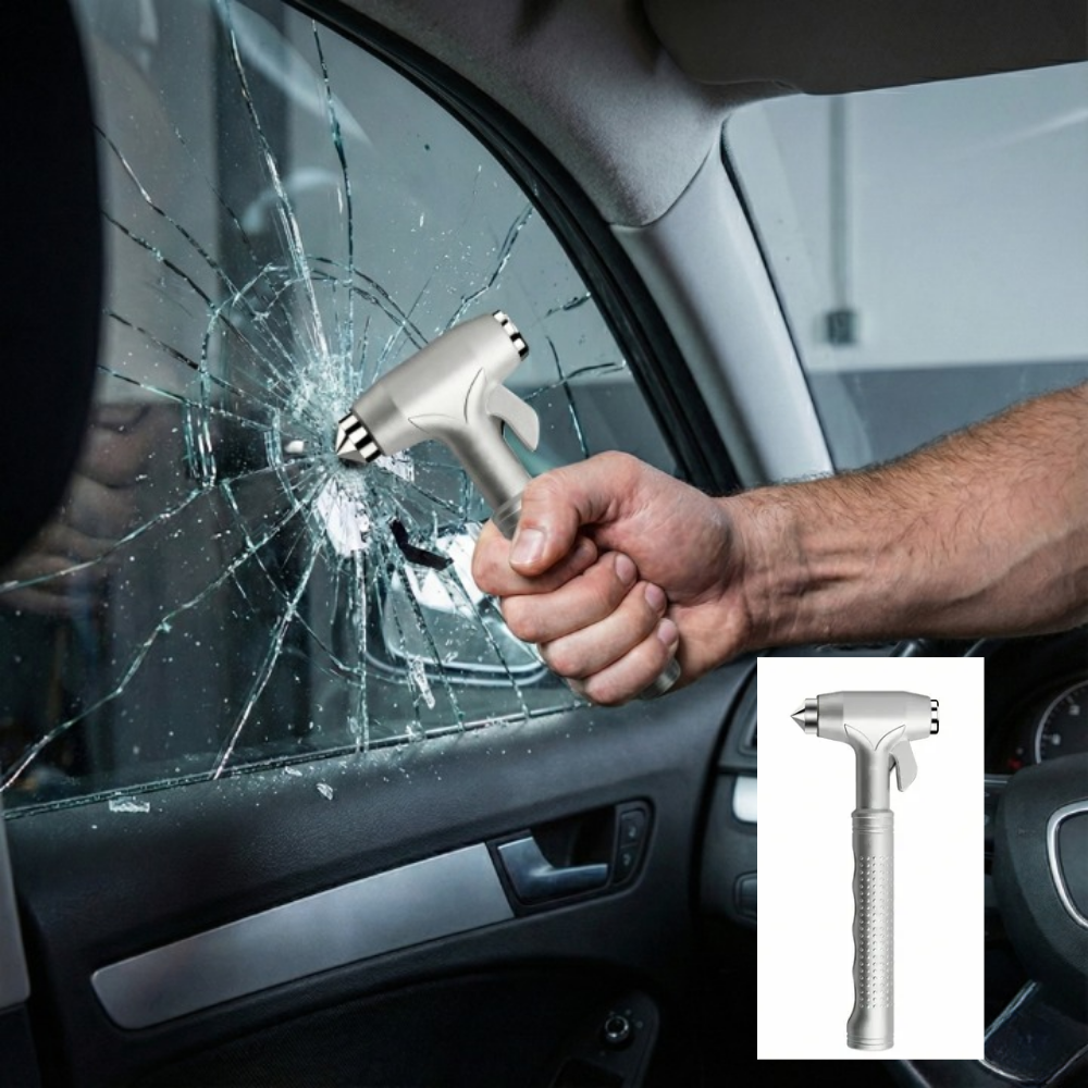 루틴온 한방해결 벨트절단 자동차 비상 탈출용 망치, 실버, 1개 8,100원