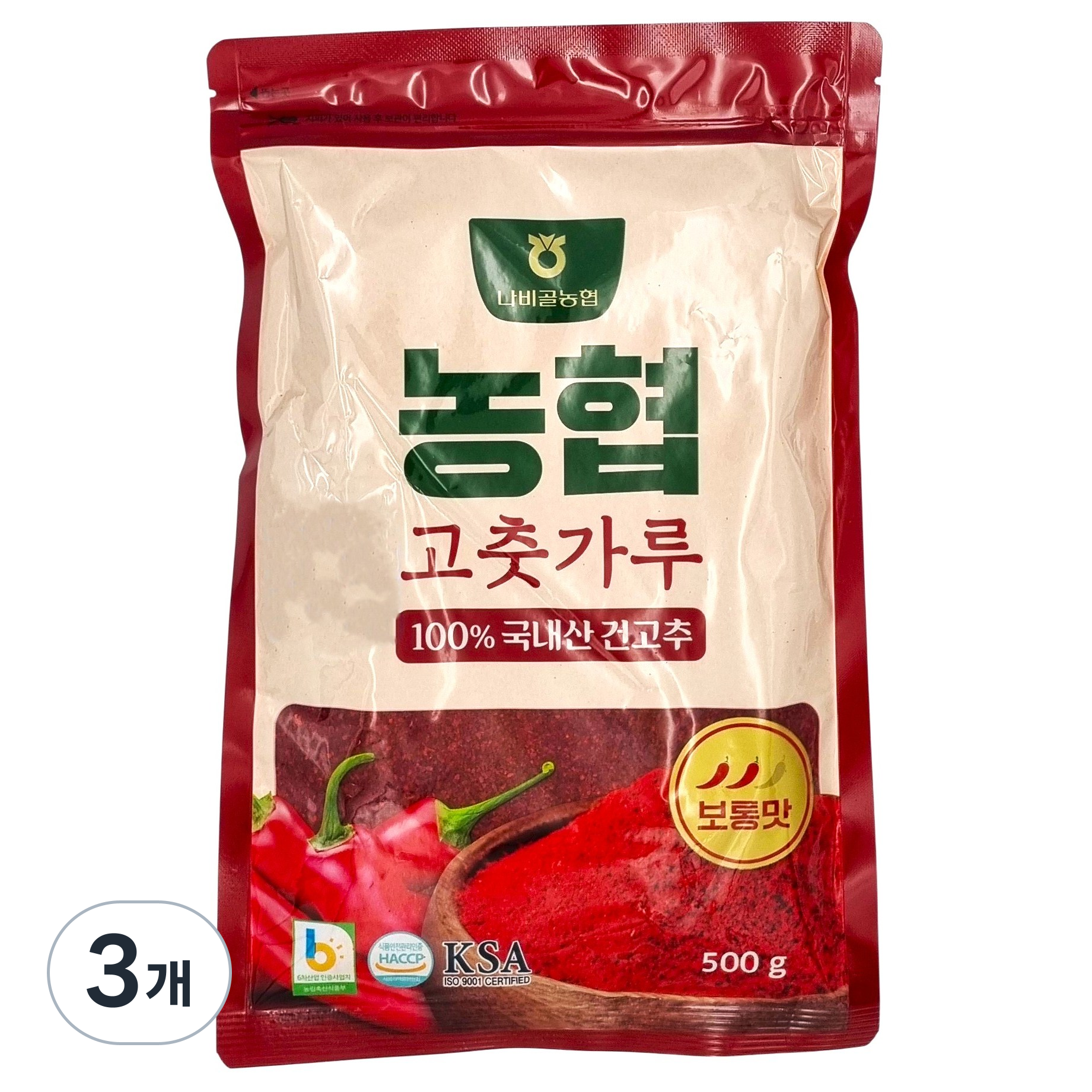 [농협] 함평 나비골농협 고춧가루 (보통맛), 3개, 500g 56,720원
