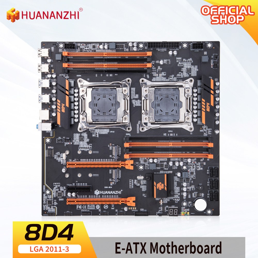 HUANANZHI X99 8D4 XEON V4 메인보드 메모리 2667 DDR4 지원 2666 2696 2680 듀얼 E5 CC 2011 2640 V3 239,000원