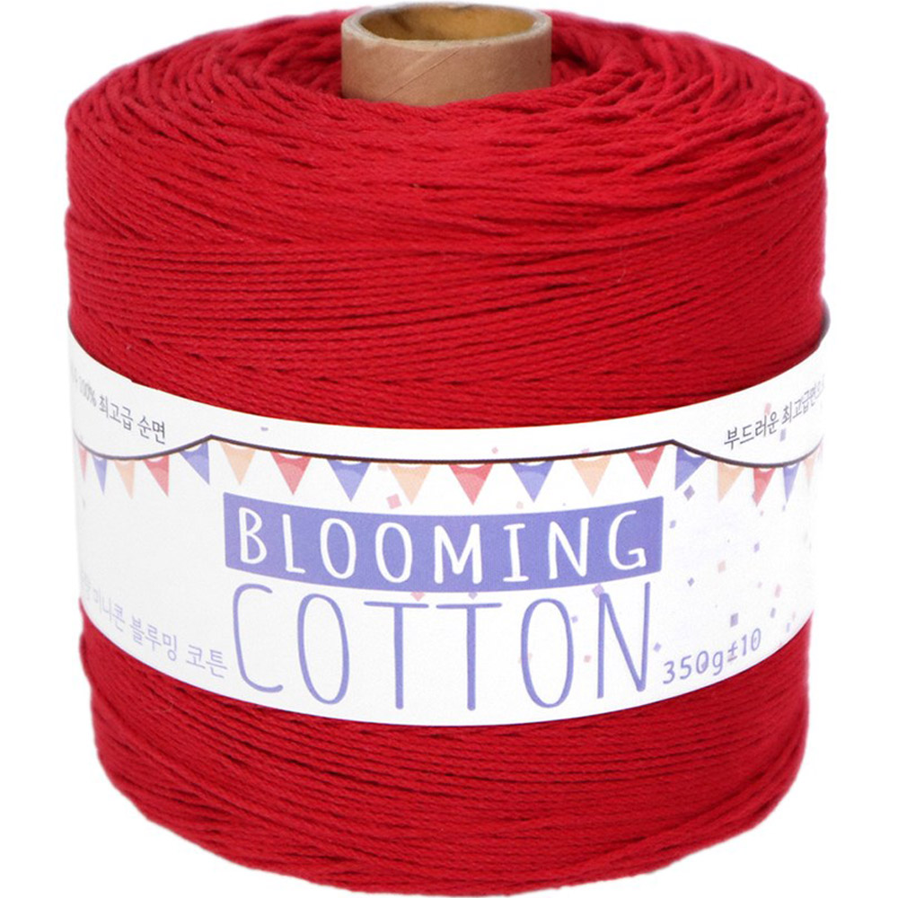 털실나라 미니콘 블루밍 코튼 18합 코마면사 뜨개실 350g, 02 레드, 1개 14,900원
