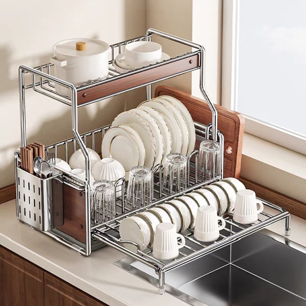 votgl 304 스텐 식기건조대 식기건조대 2단, 실버, 1개 49,800원