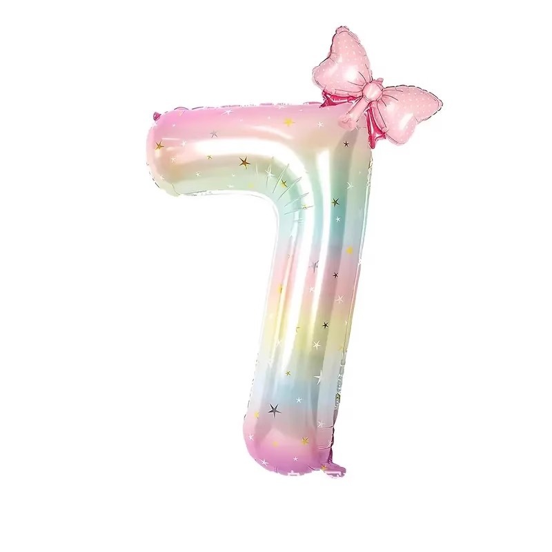 미니리본 데코 그라데이션 40인치 숫자풍선, 1개, 7 8,900원