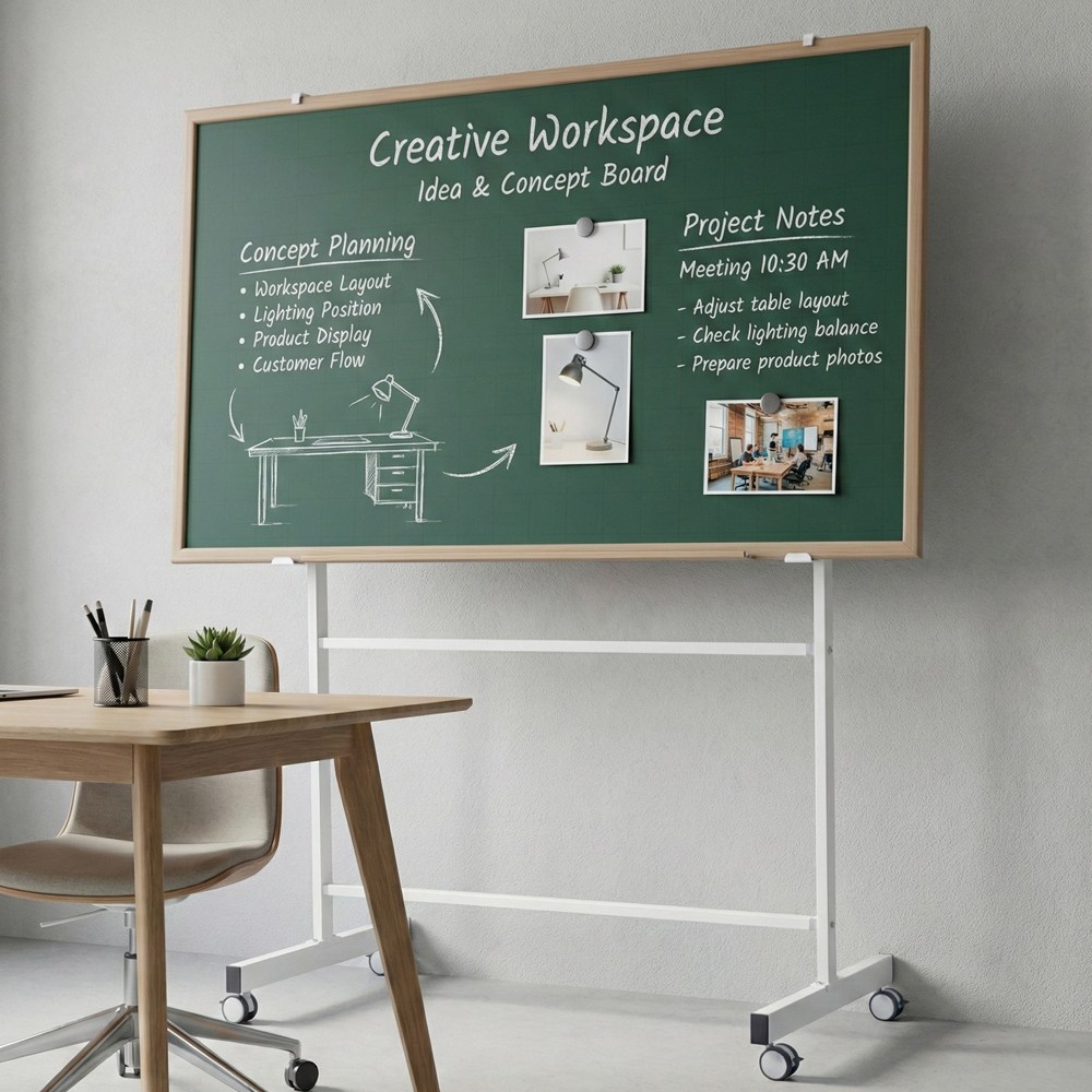 (주) 토탈하얀칠판 청자석 분필보드+스탠드세트 (메플우드), 메플우드 131,000원