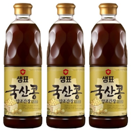 코스트코 국산 샘표 국산콩 간장 양조간장 프리미엄 860ml x 3, 860ml, 3개 29,890원