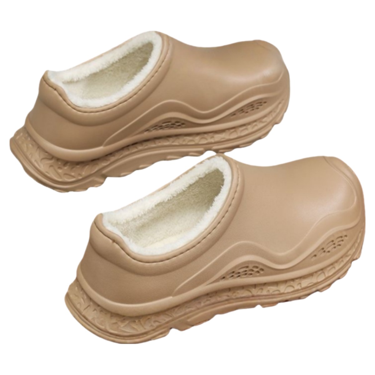 Makone 남여공용 겨울 미끄럼 방지 방한 요리사 신발 방수 기모 로퍼 실내화 25,900원