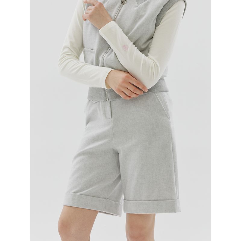 세인트나인 여성 울라이크 버뮤다 반바지 LIGHT MELANGE GREY 114,960원