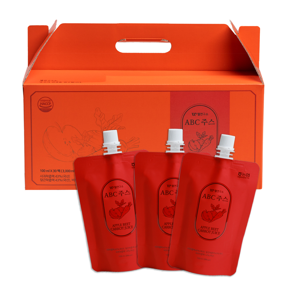 웰연구소 NFC착즙 ABC주스, 30개, 100ml 32,900원
