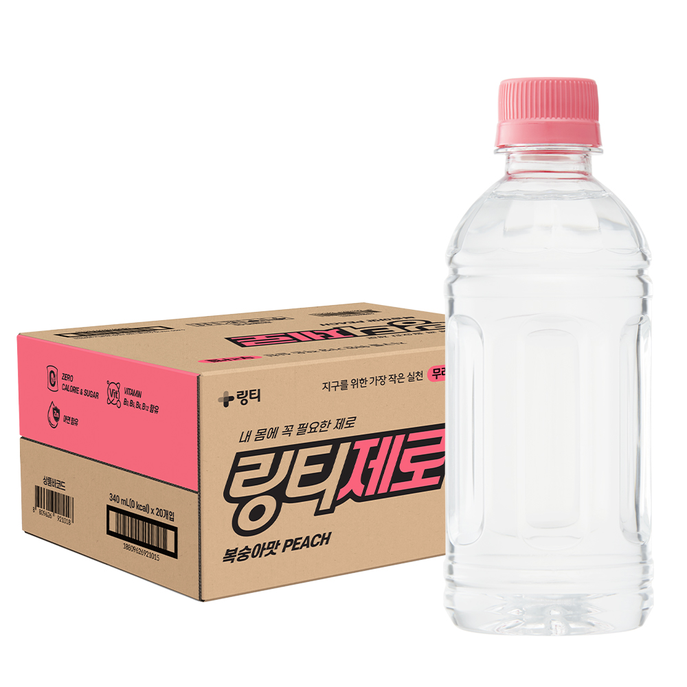 링티 제로 복숭아맛 무라벨, 340ml, 20개 23,900원