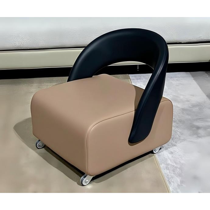 TixPra 거실 도르래 낮은 의자 가정용 소형 등받이 도르래 의자, 1개, 브라운 49,900원