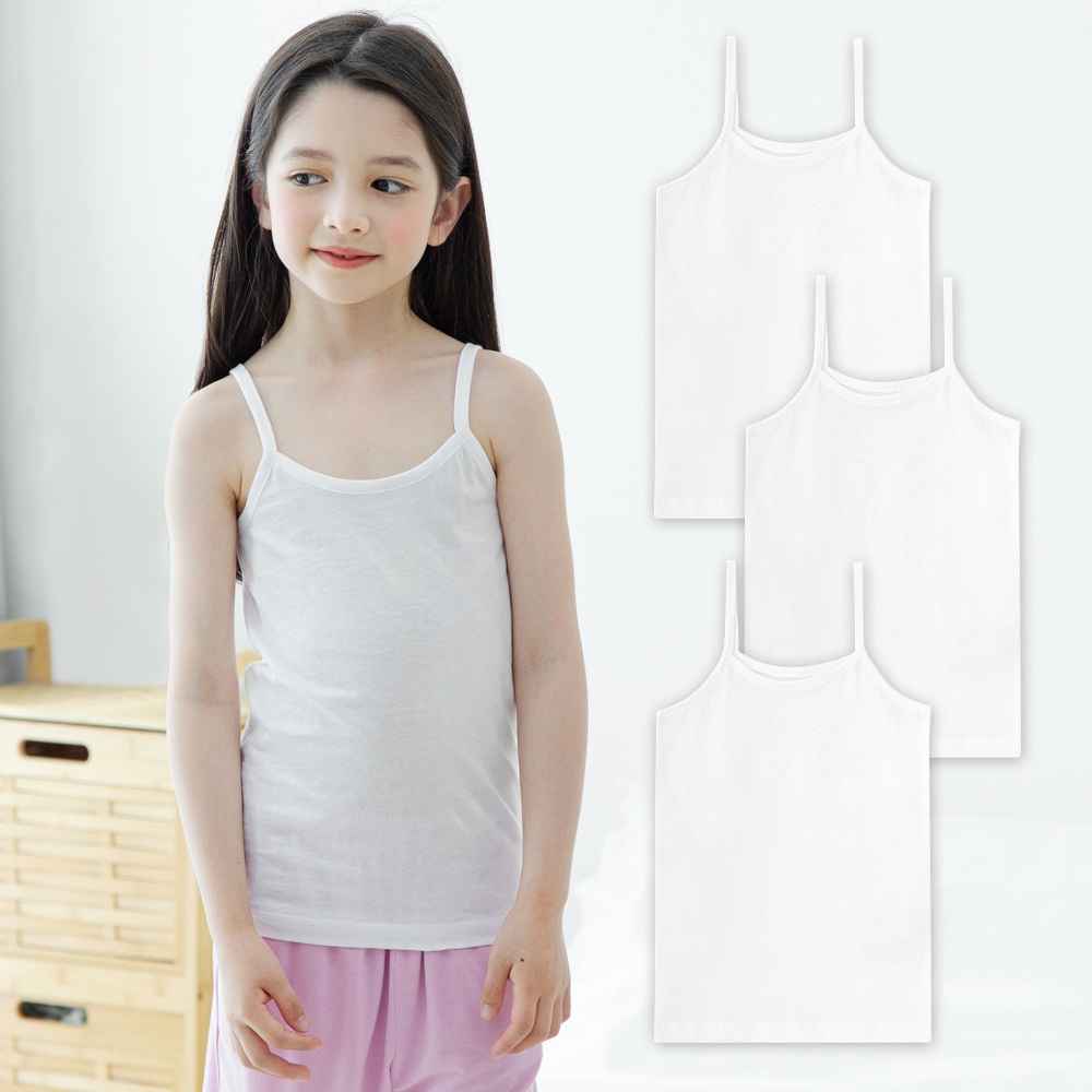 롤리트리 여아 순면 백물 끈 민소매 런닝 세트 3P 7,290원