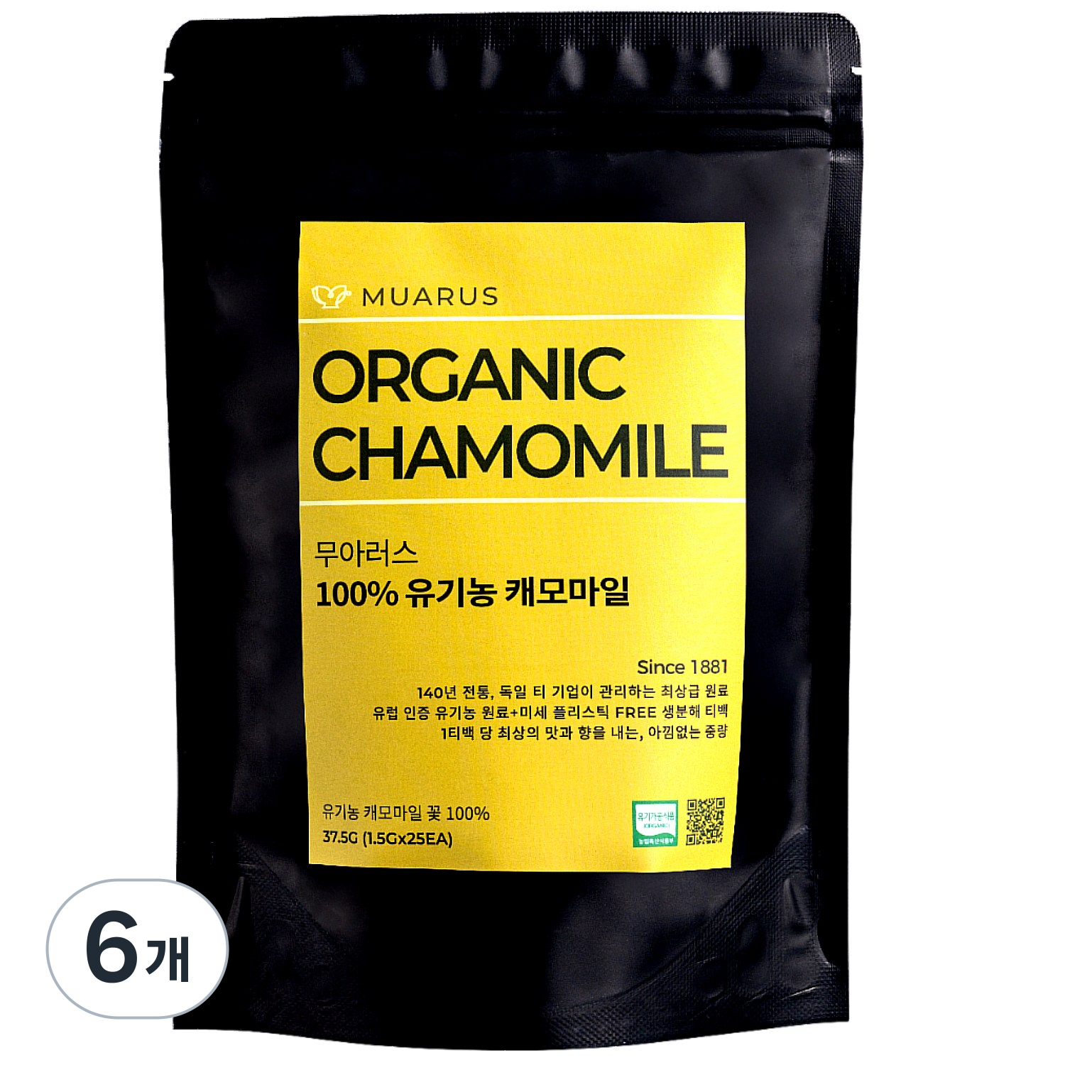 [25년 햇차] 독일 티 전문기업이 생산 관리한 유럽 인증 유기농 캐모마일 무아러스 67,270원