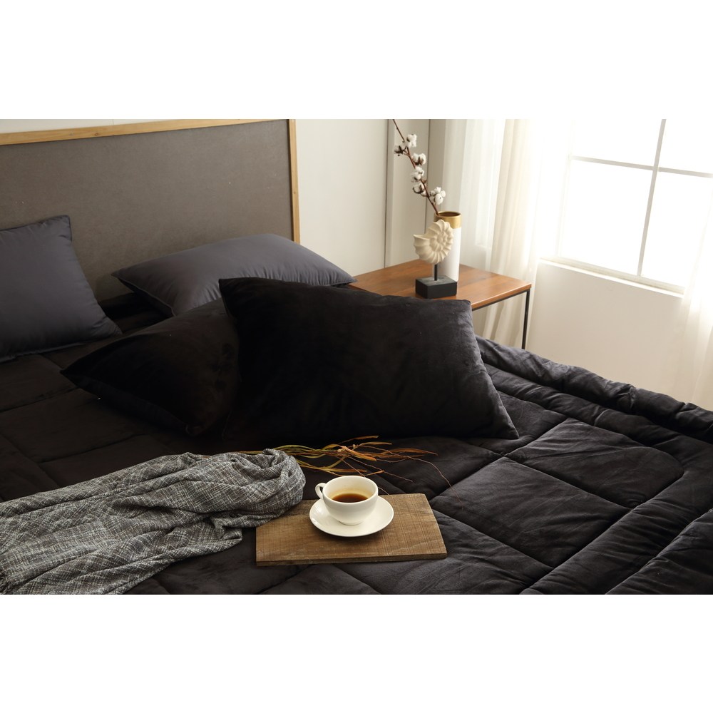 [국내생산] 더자릿 베개커버 극세사 레이즈 코코블랙 50x70 16,000원