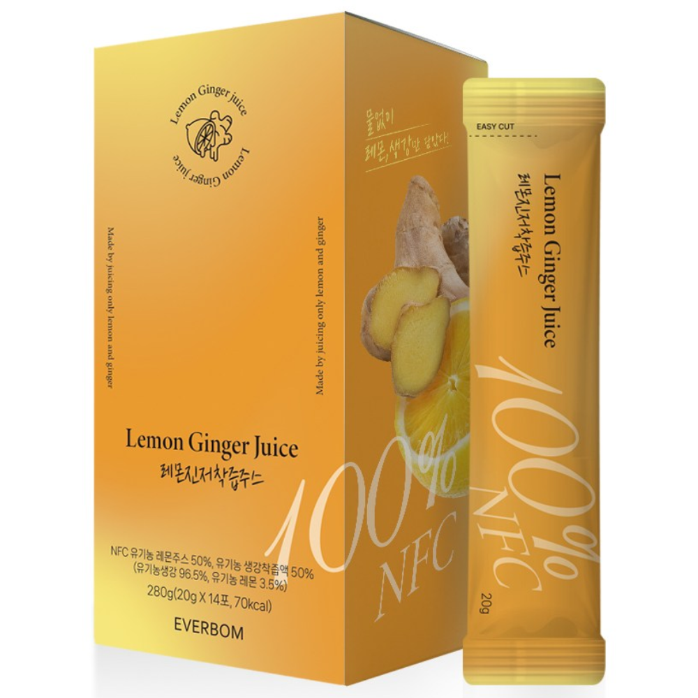 에버봄 레몬진저착즙주스, 1박스, 280g 14,900원