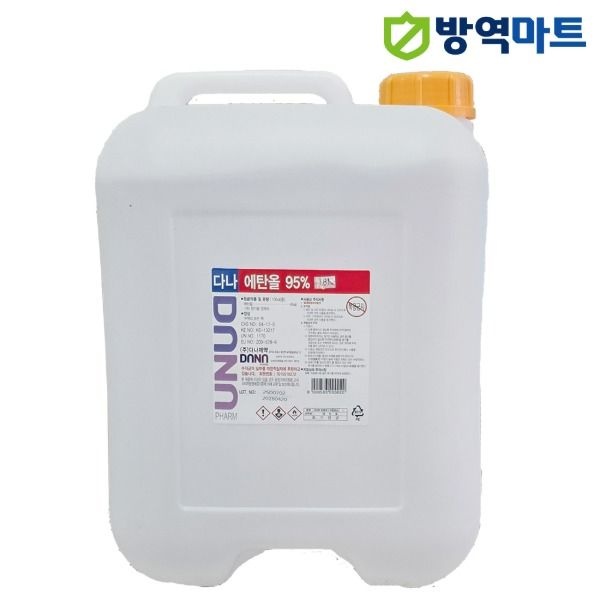 곡물발효알콜 95% 유치원 어린이집 친환경 소독제 학교 식당 공간소독제 18L 182,700원