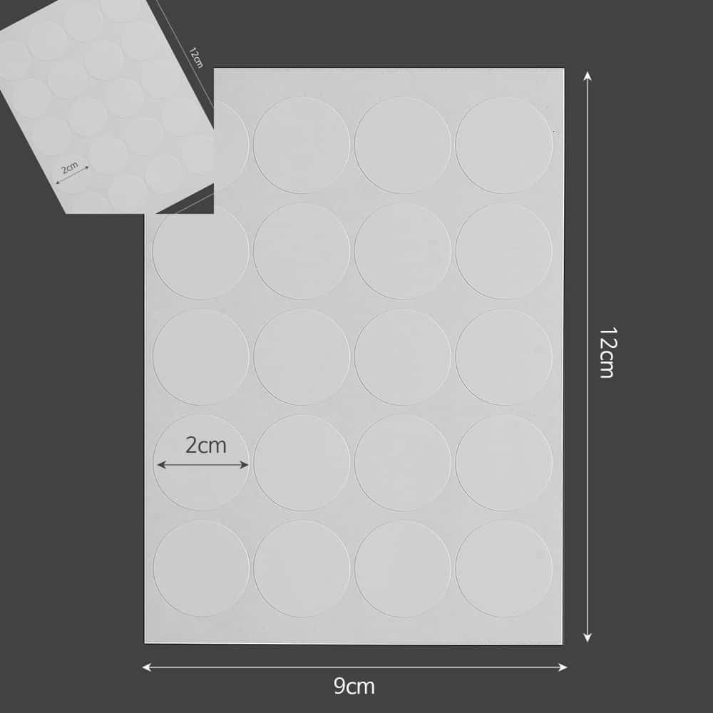 일랴 20mm 컬러 원형 스티커 12매세트 화이트 포장스티커 선생님도장 답례스티커 3,000원