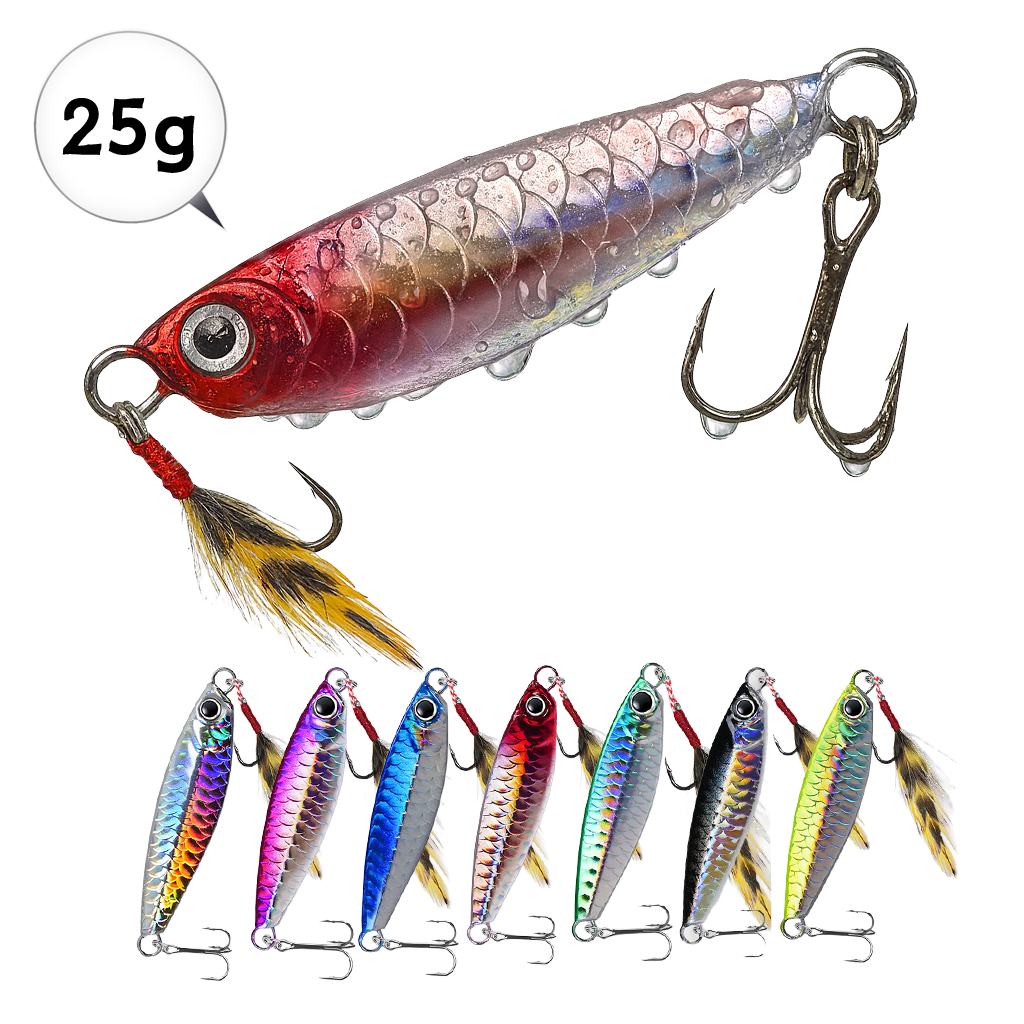 너츠 메탈지그 7종세트 부시리 방어 농어 삼치 고등어 우럭 배스 루어, 1개, 25g, 혼합색상 13,500원