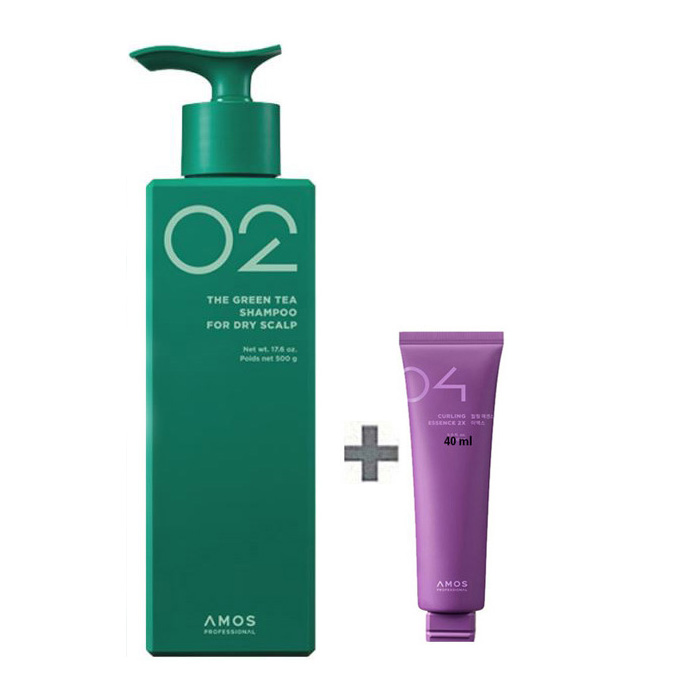 NEW 아모스 녹차실감 샴푸 (중건성용) 500ml + 휴대용 컬링 에센스 40ml(증정) 36,900원