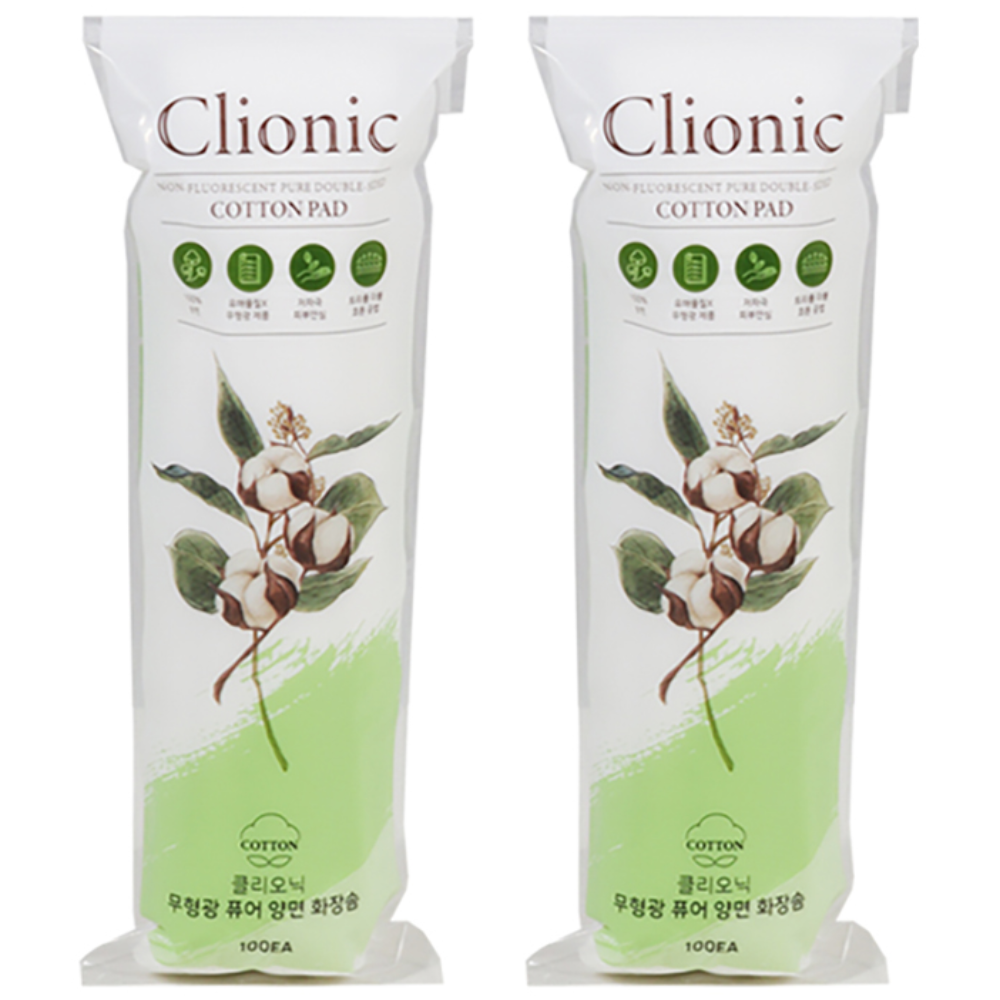클리오닉 무형광 퓨어 양면 화장솜, 100개입, 2개 6,500원