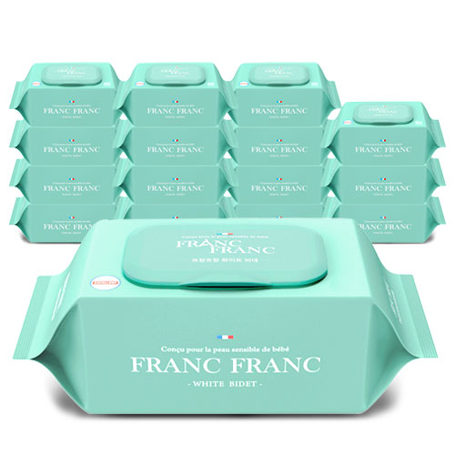 프랑프랑 플라스틱0% 화이트 비데 물티슈 60gsm(무향) 11,900원