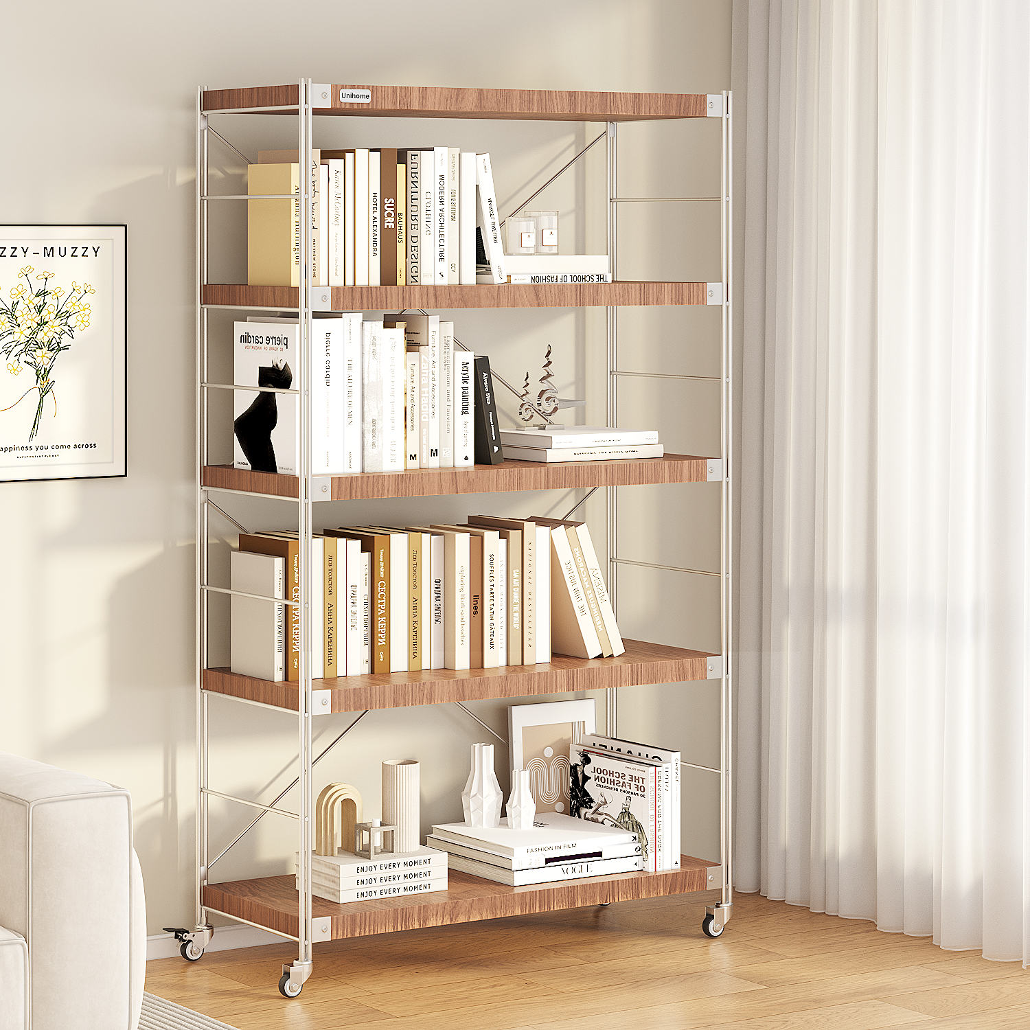 Unihome 튼튼한 다용도 이동식 수납 선반 높이 조절 수납장 67,900원