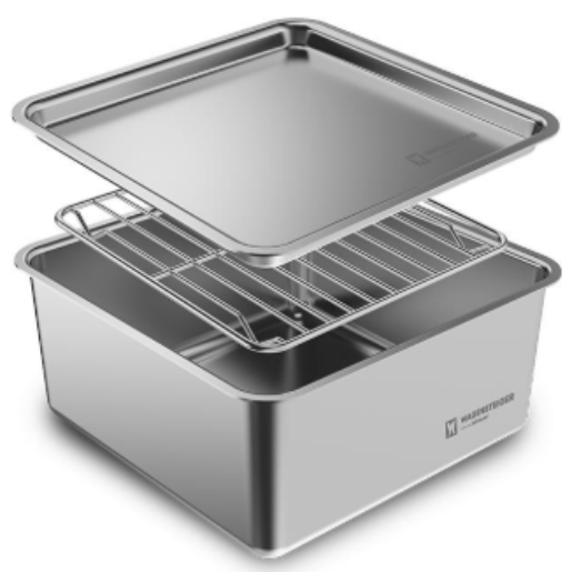 [바겐슈타이거] 콰트라트 무연마 SUS304 스텐 캐니스터 / 밀폐용기 / 자연광택 무코팅 / 랙포함, 캐니스터+랙+뚜껑, 1개 26,500원