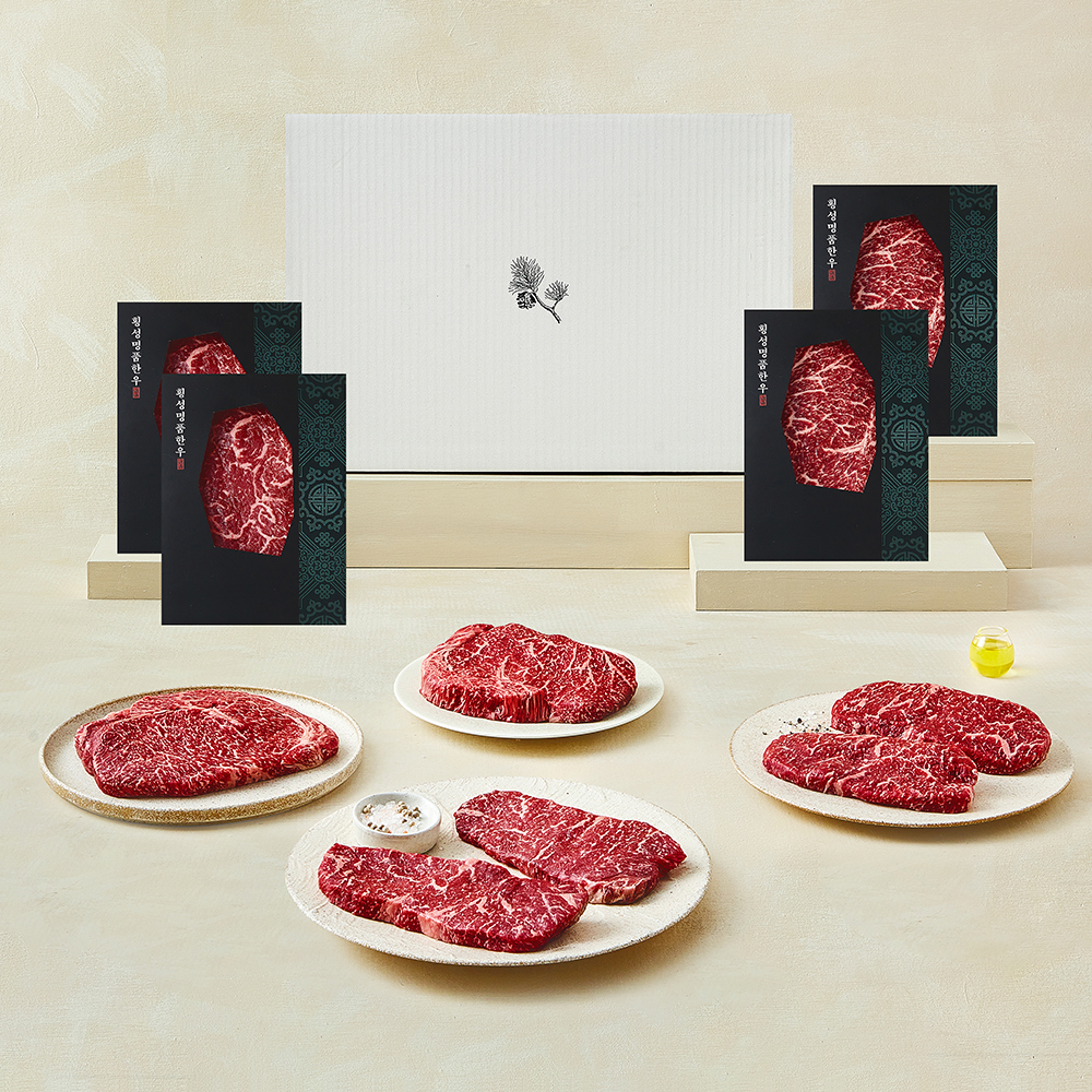 횡성한우 1등급 구이 선물세트 1.2kg 등심300g 2p + 채끝300g 2p (냉장) 184,000원