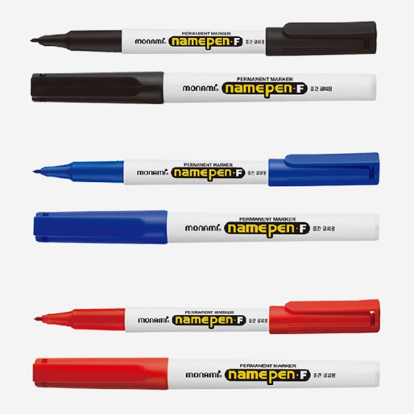 모나미 중간글씨용 네임펜 F 12개입, 검정 6,790원