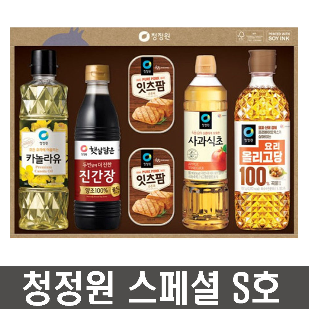 청정원 스페셜 S호 선물세트 카놀라유 진간장골드 올리고당 사과식초 잇츠팜, 1개 15,530원