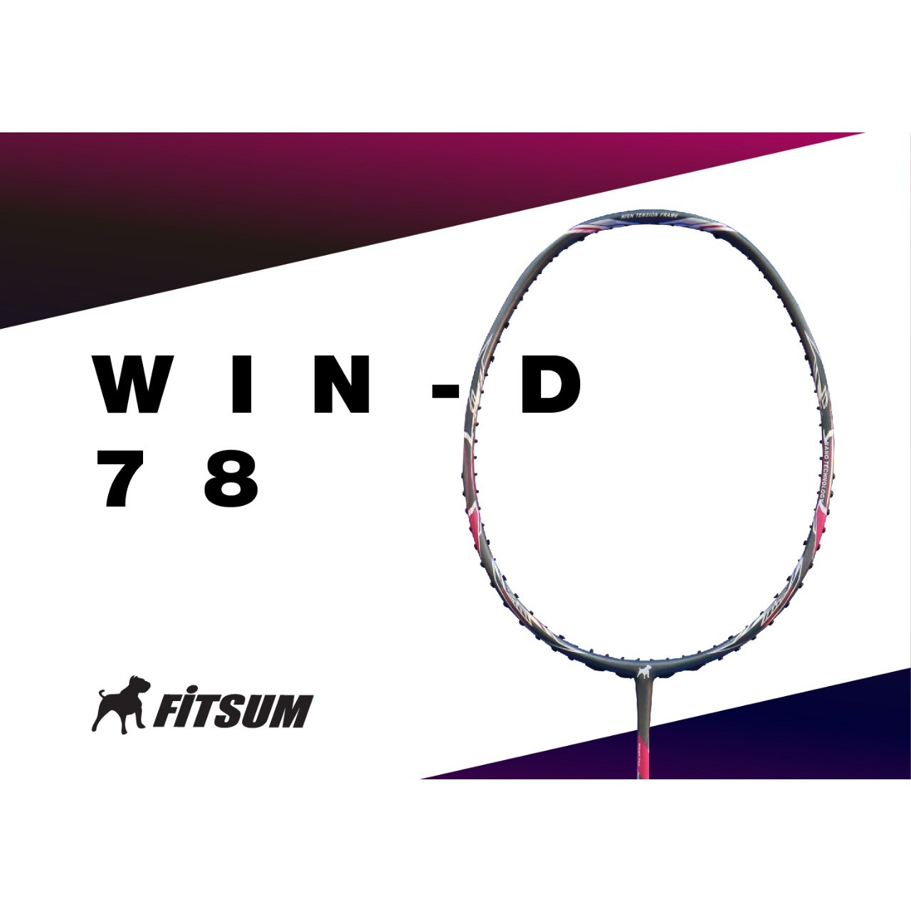 핏섬 라켓 WIN-D78 윈디 5U 헤드헤비 배드민턴 라켓, 현재가 243,000원