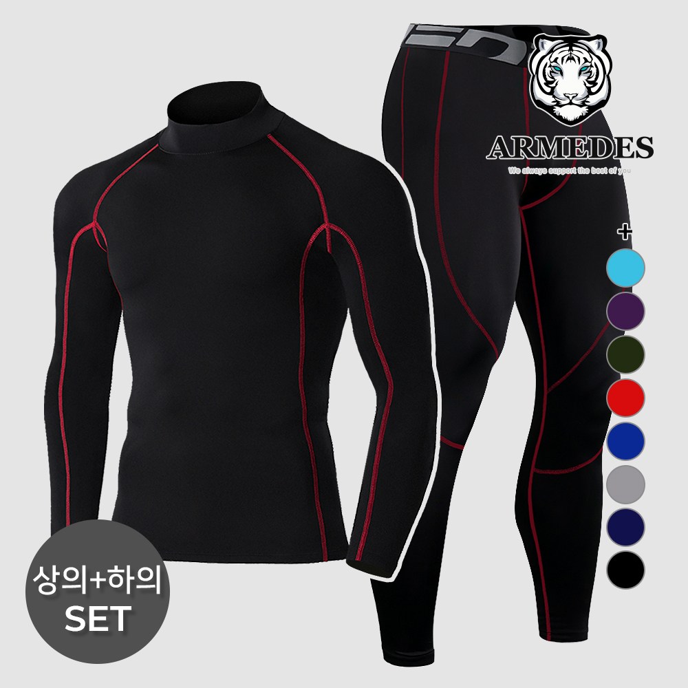 아르메데스 남성용 사계절 크로스핏 터틀상의 + 9부 바지 상하의세트 ID10511061 16,900원