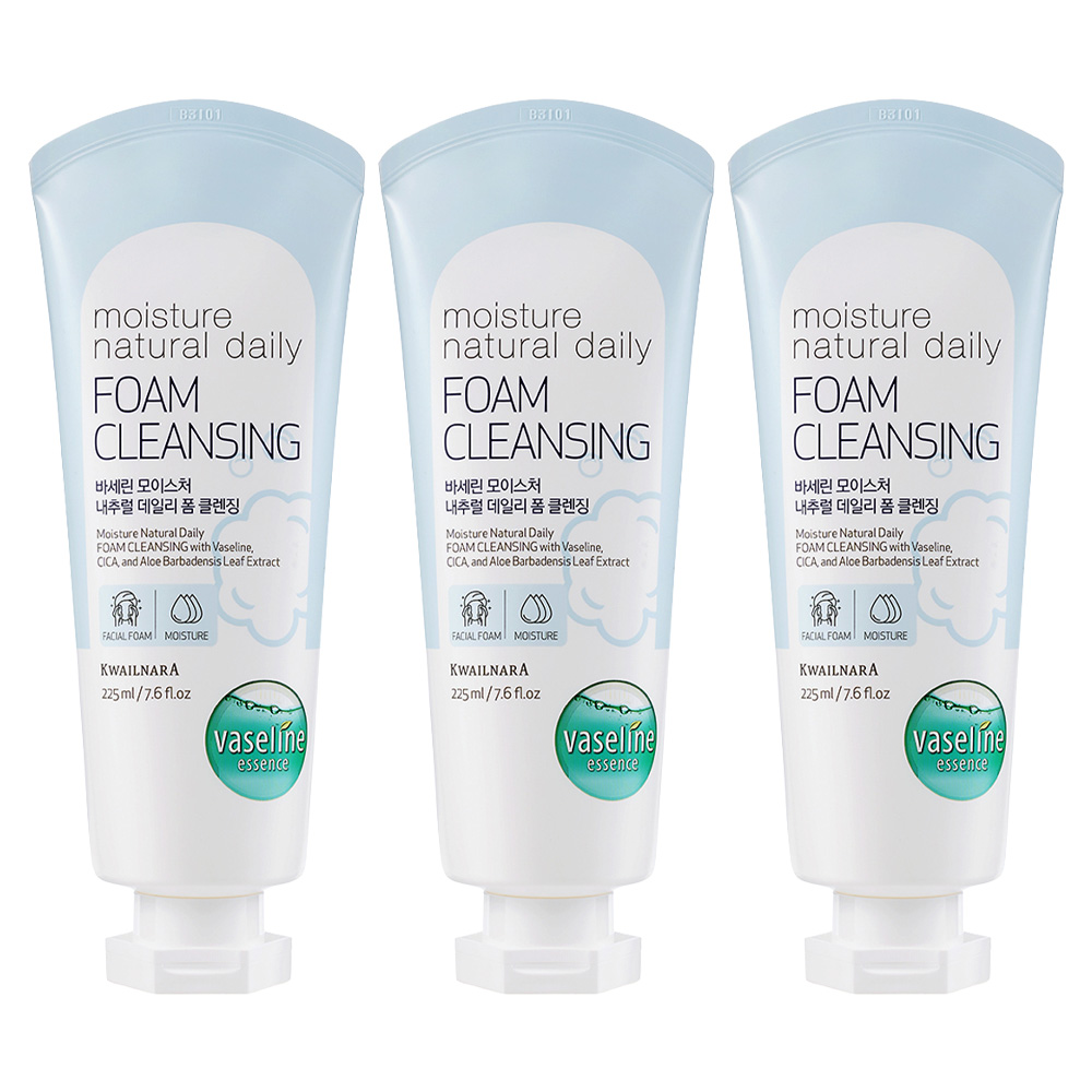 바세린 내추럴 클렌징폼, 3개, 225ml 11,500원