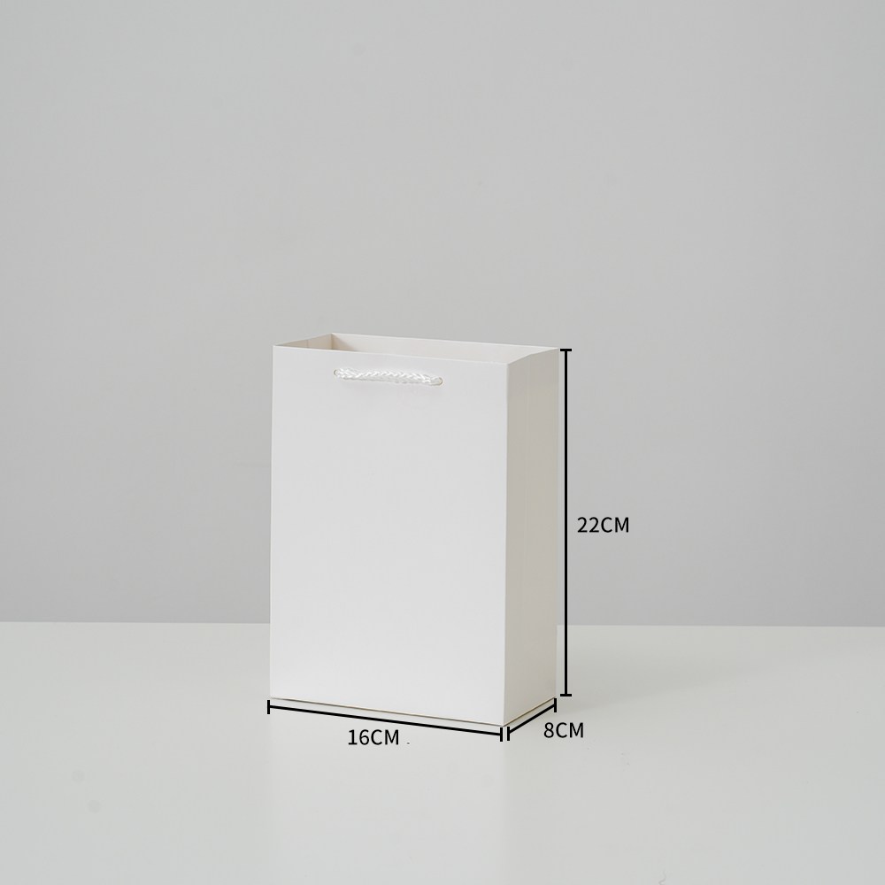 50장 두꺼운 크라프트 화이트 종이가방 고급 쇼핑백 튼튼한 종이쇼핑백 대형 무지 선물 미니 인쇄 제작 정사각 어젠다, 두꺼운 화이트 소 (16X8X22), 50개 27,900원