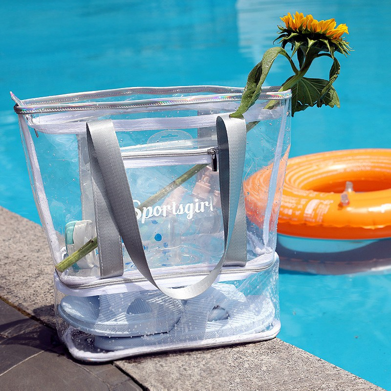 에이블리 스포츠걸 숄더백 비치백 방수 비치 수영장 물놀이 가방 쇼퍼백 17,800원