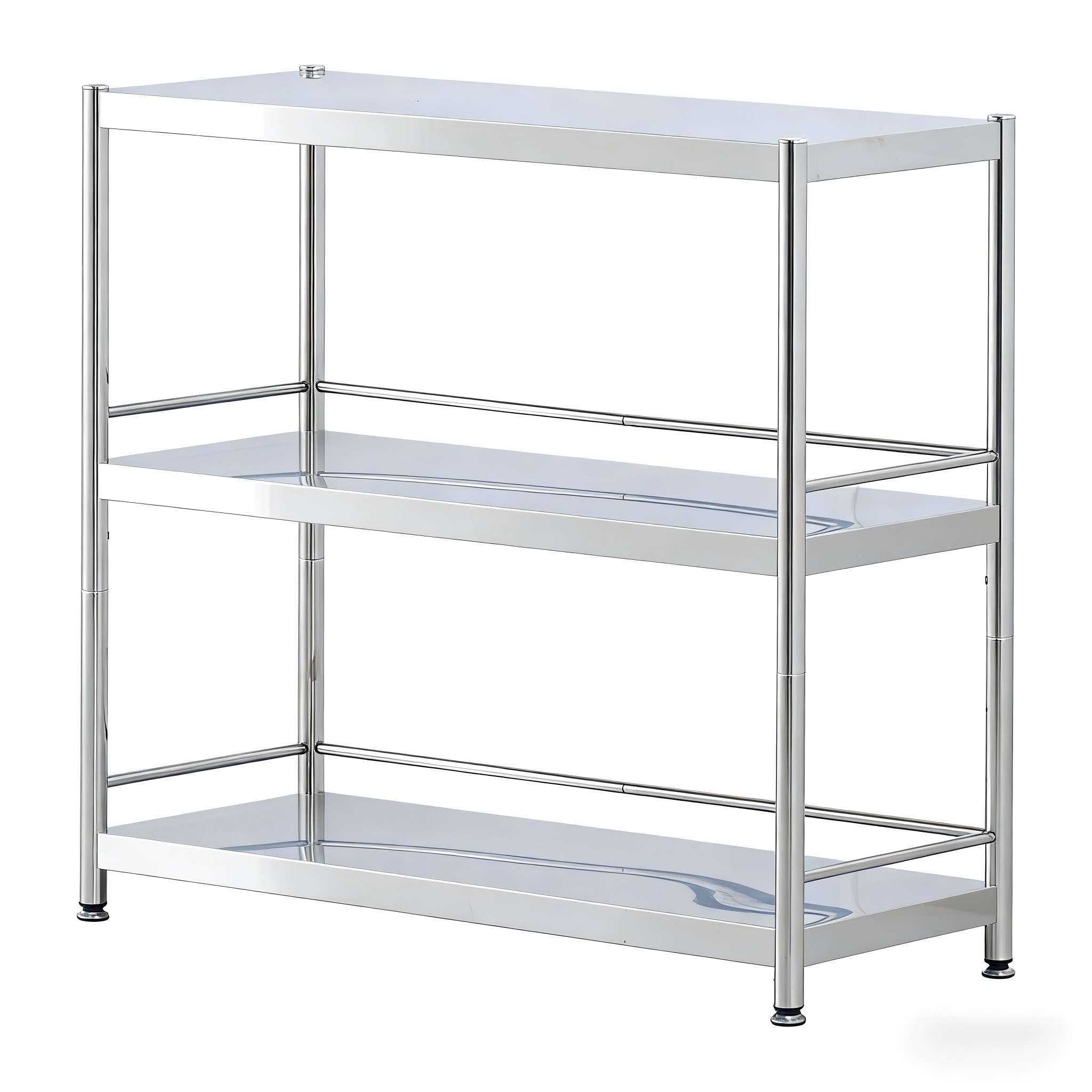 스테인리스 스틸 선반 다용도 수납선반 전자레인지선반 주방 베란다 창고 상업용 히든스크류 설계, 실버, 3단 99,990원