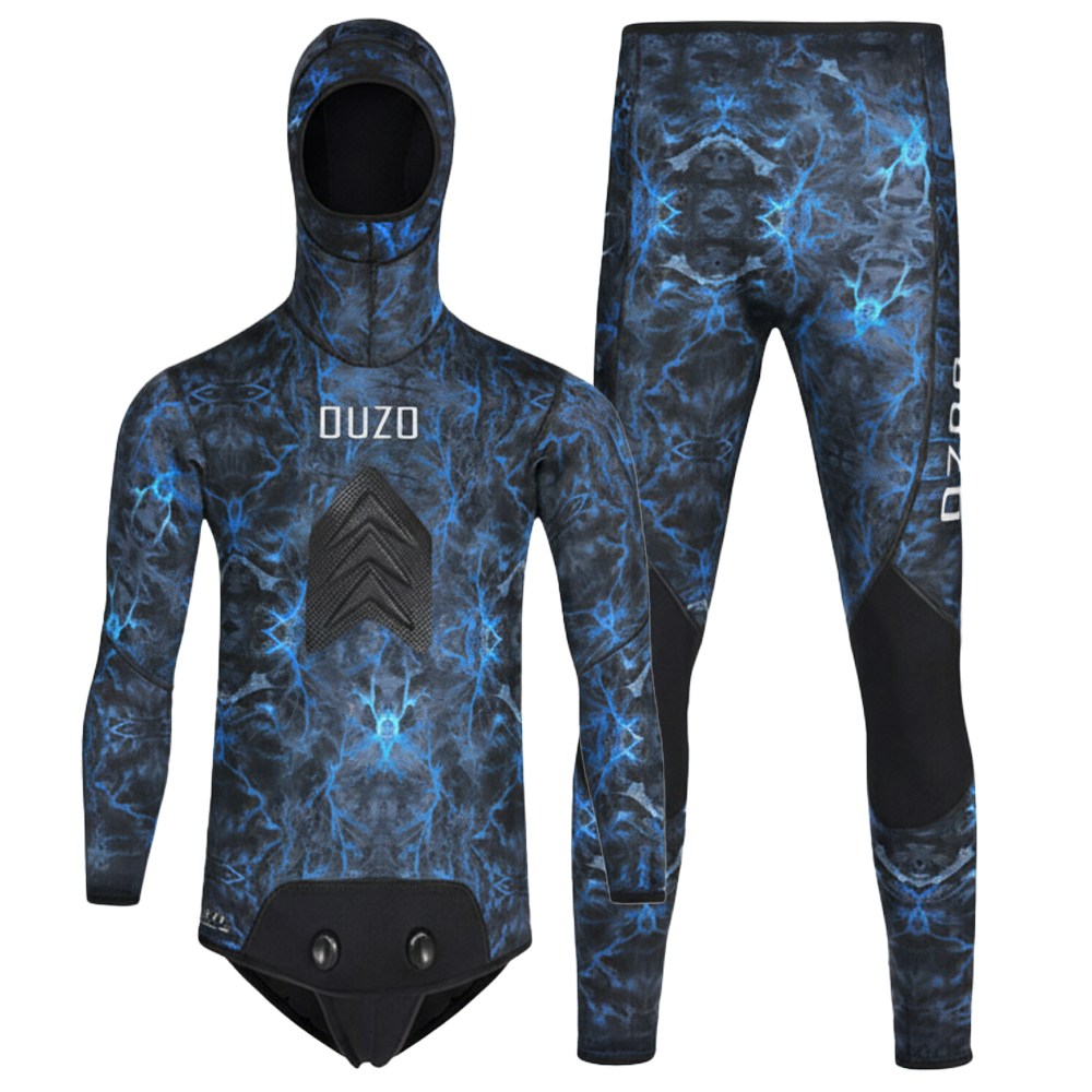 OUZO 오픈셀 웻슈트 스킨스쿠버 프리 다이빙 슈트 잠수복, 블루 158,000원