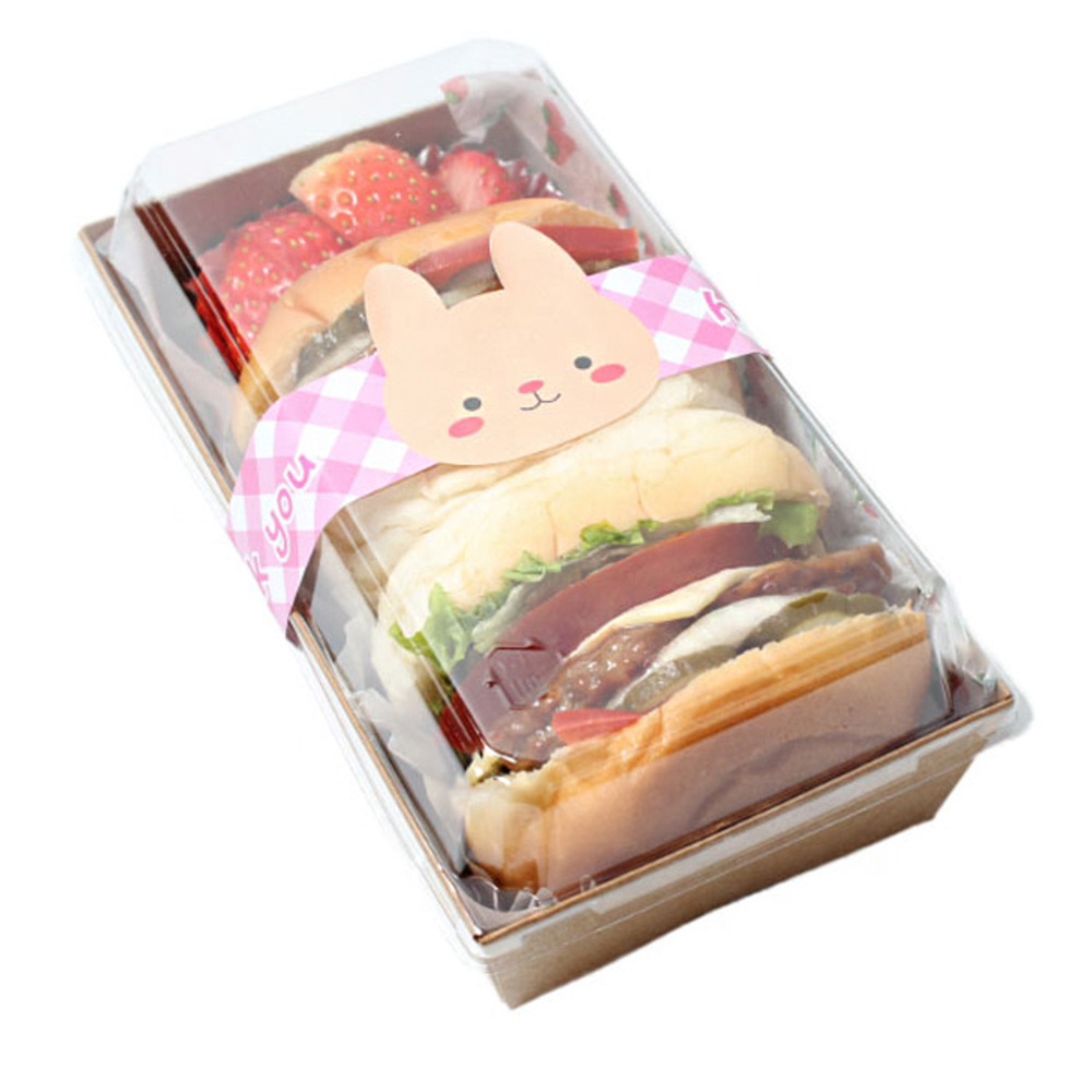 피크닉하우스 크라프트샌드 일회용도시락 중 8p + 토끼 띠스티커 8p 9,500원