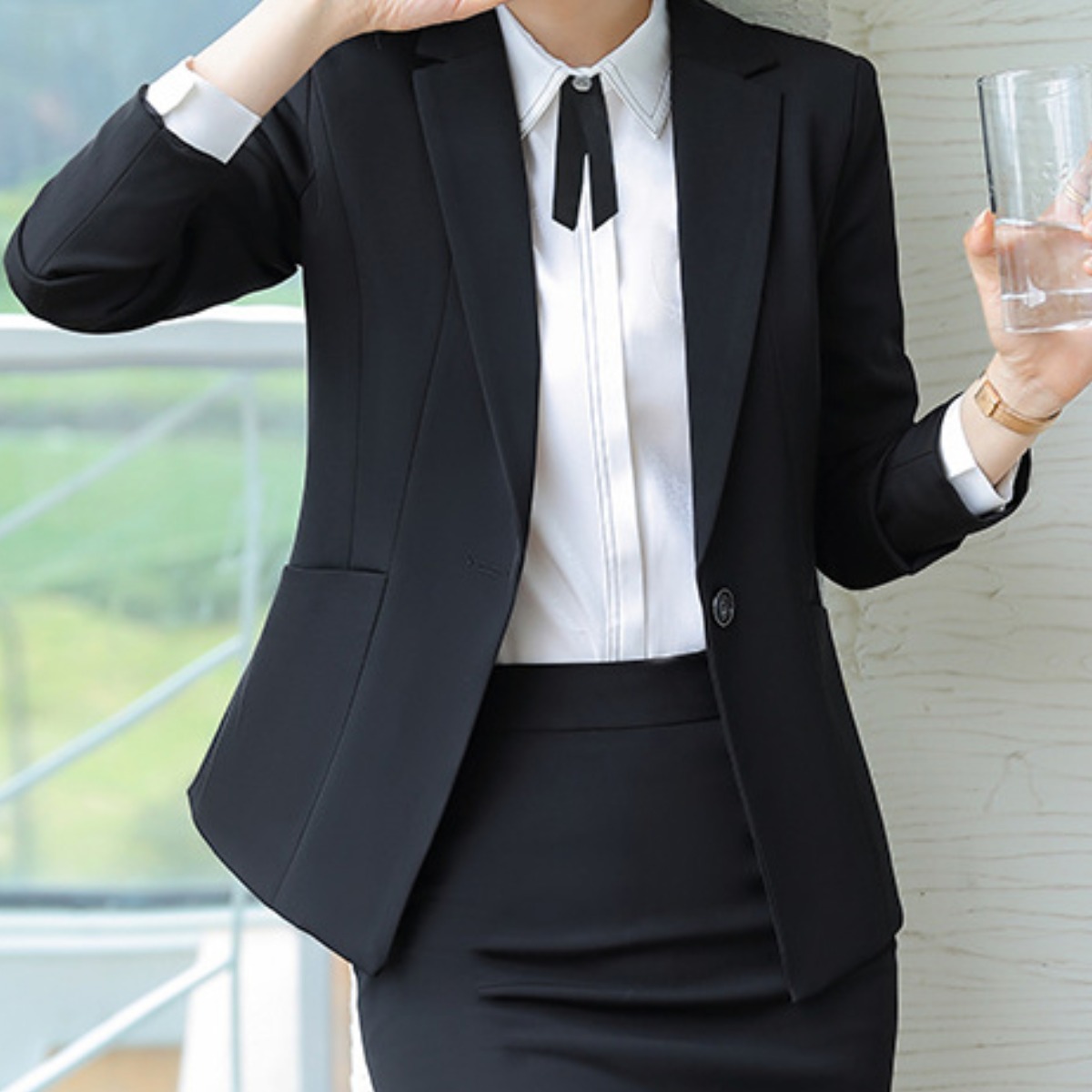 키밍 여성 면접 슬림핏 정장 슈트 세트 블랙 자켓 오피스룩 59,000원