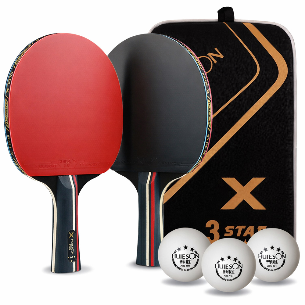 휴이슨 제로리빙 그립감 좋은 양면 쉐이크 핸드 탁구라켓 2p + 탁구공 3p + 가방 세트 12,900원