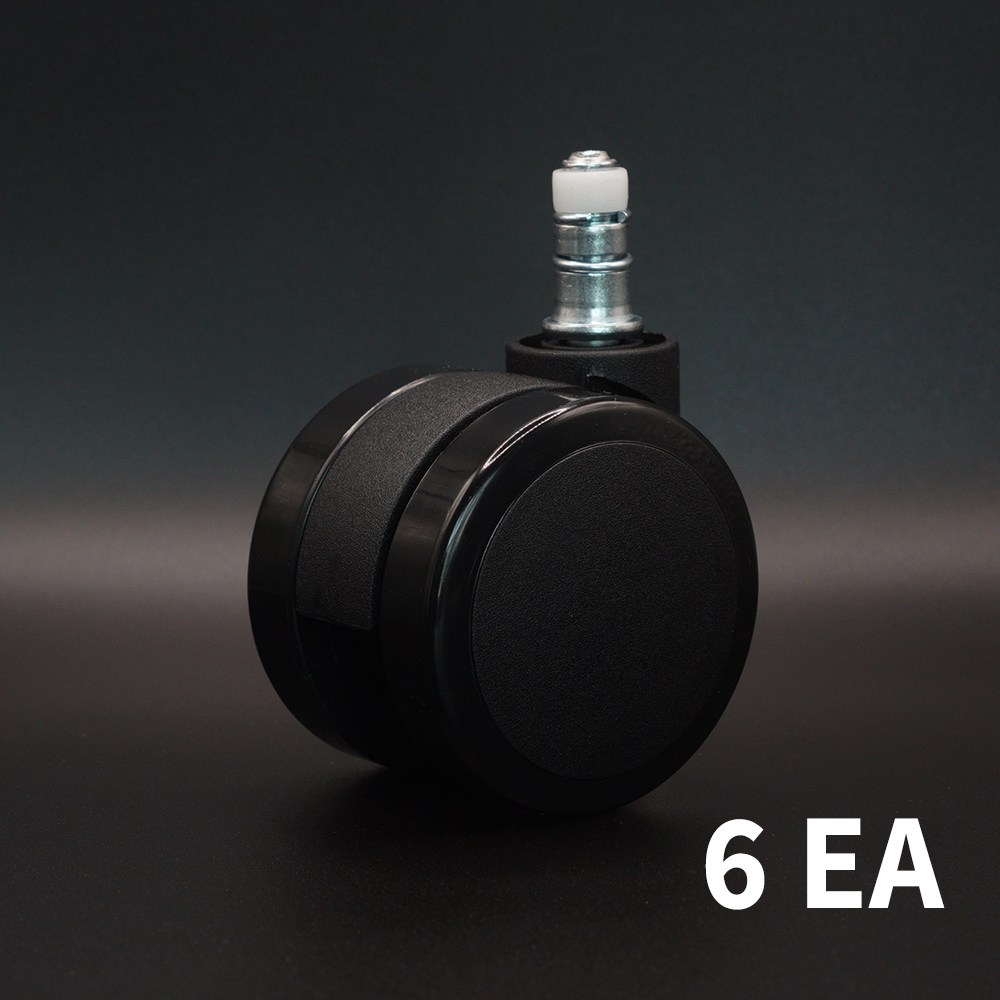 블랙6개 1세트 바투스 고급형 60mm 무소음 우레탄 의자바퀴 - 듀오백호환 16,800원