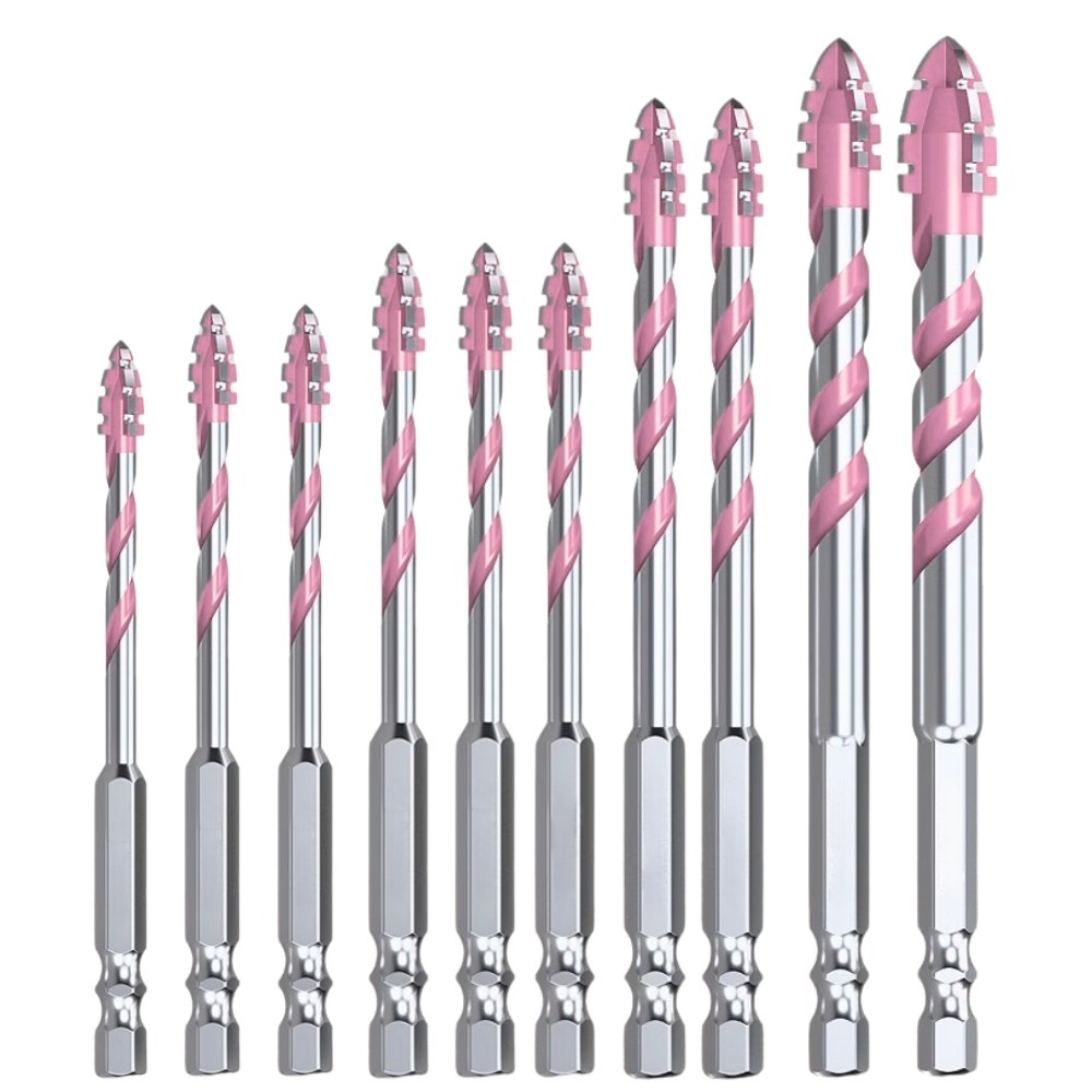 tinduo 4날 콘크리트 드릴 비트 톱니형 드릴 비트 세트 10개입 23,500원