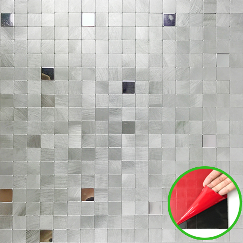 셀프 DIY 접착식 메탈 타일 (붙이는 스티커 현관 주방 벽) 5,800원