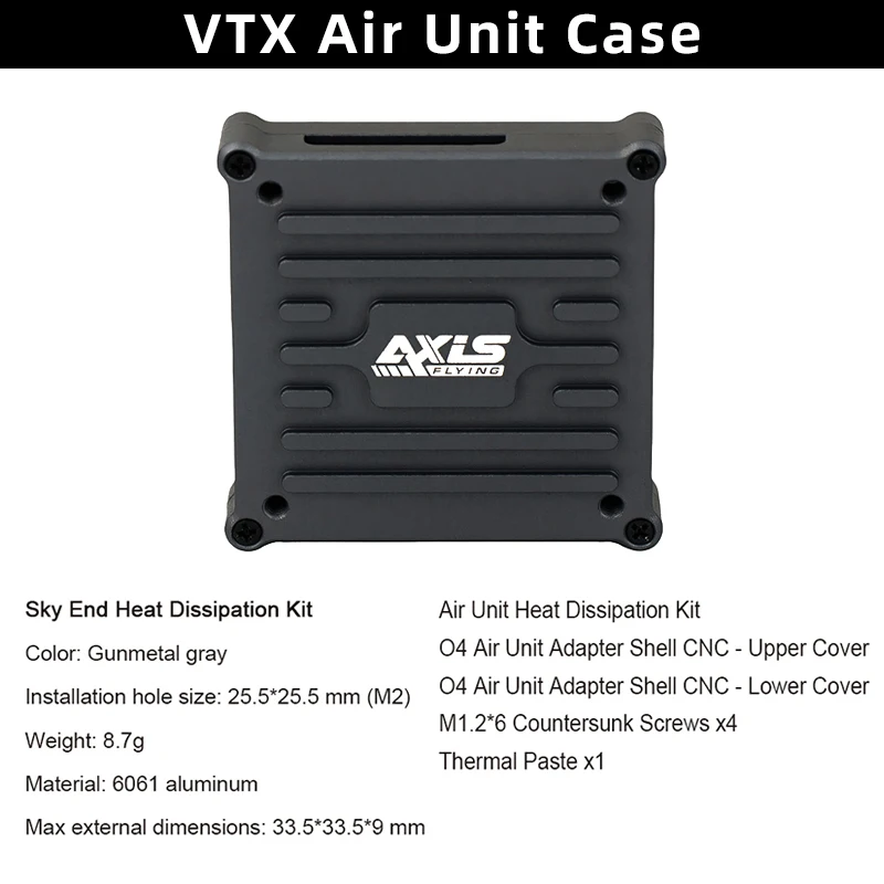 Axisflying O4 Lite 에어 유닛 케이스 ND 필터 카메라 렌즈 VTX 방열 알루미늄 부품 DJI FPV 드론 액세서리 22,960원
