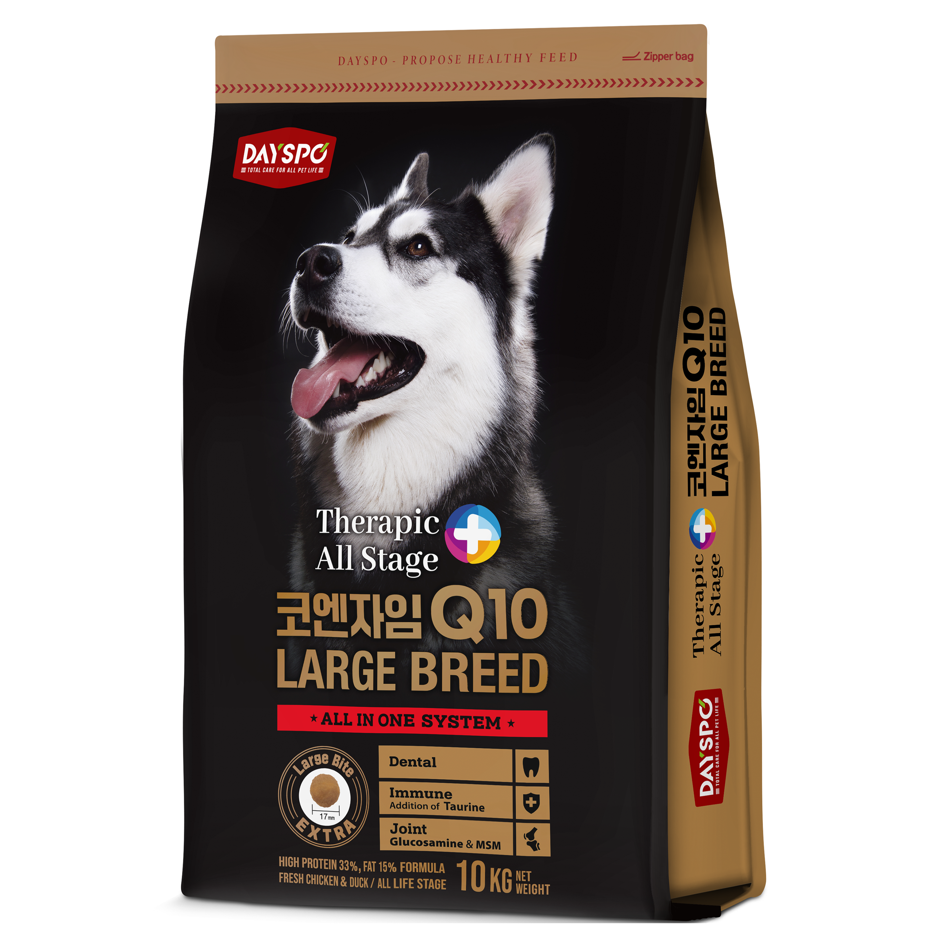 데이스포 전연령 강아지 테라픽 코엔자임Q10 라지브리드 건식사료, 오리, 10kg, 1개 52,110원