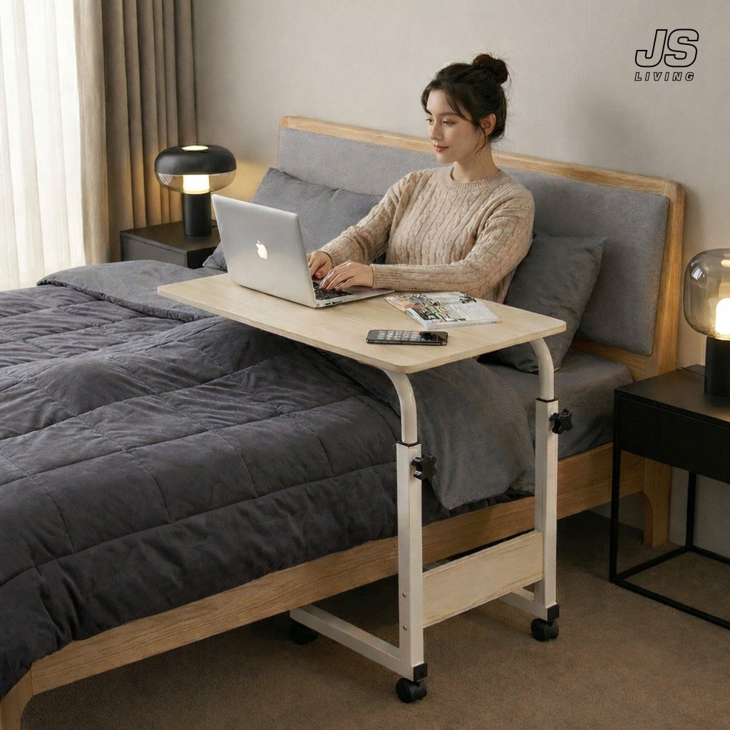 JS리빙 이동식 사이드테이블 거실 쇼파 노트북 테이블 원목 틈새 보조 사이드 테이블 이동형 책상 선반 침대 인테리어 협탁 높이조절 베드테이블 티테이블 TSK&0918-440 25,800원