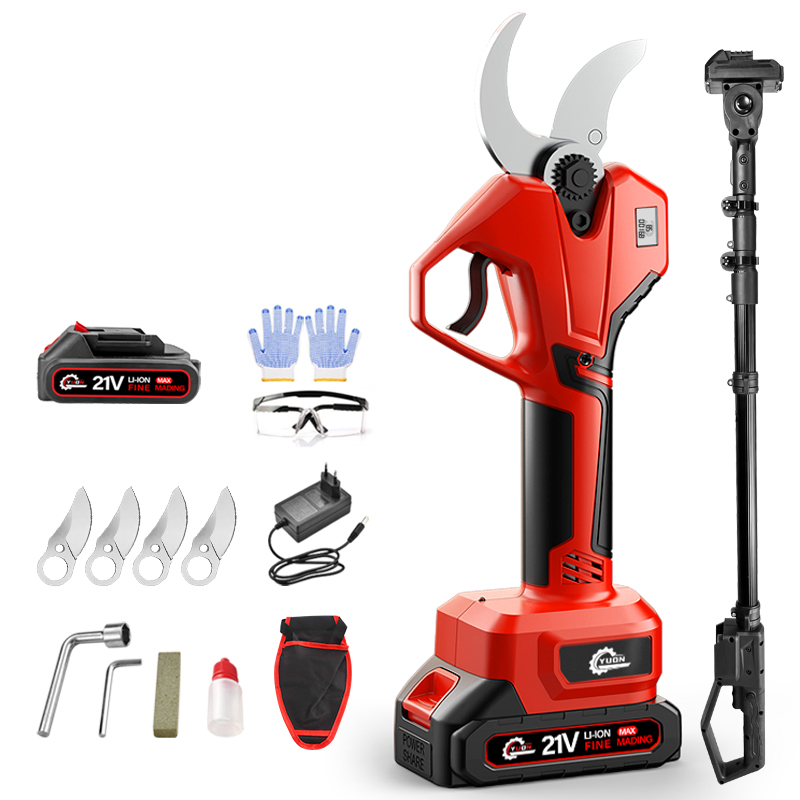 YUON 독일 고급형 대용량 충전식 브러시리스 전동전지 가위 휴대용 21V 풀세트+2.5m 연장장대+전용가방 톡톡365 239,000원