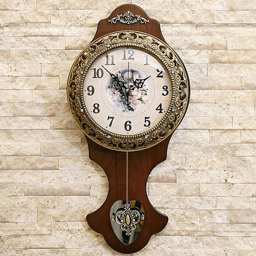 KM 인테리어 명품 엔틱 국화 벽시계 44,900원